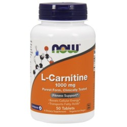 L-Carnitine 1000mg 50 tablets NOW Foods