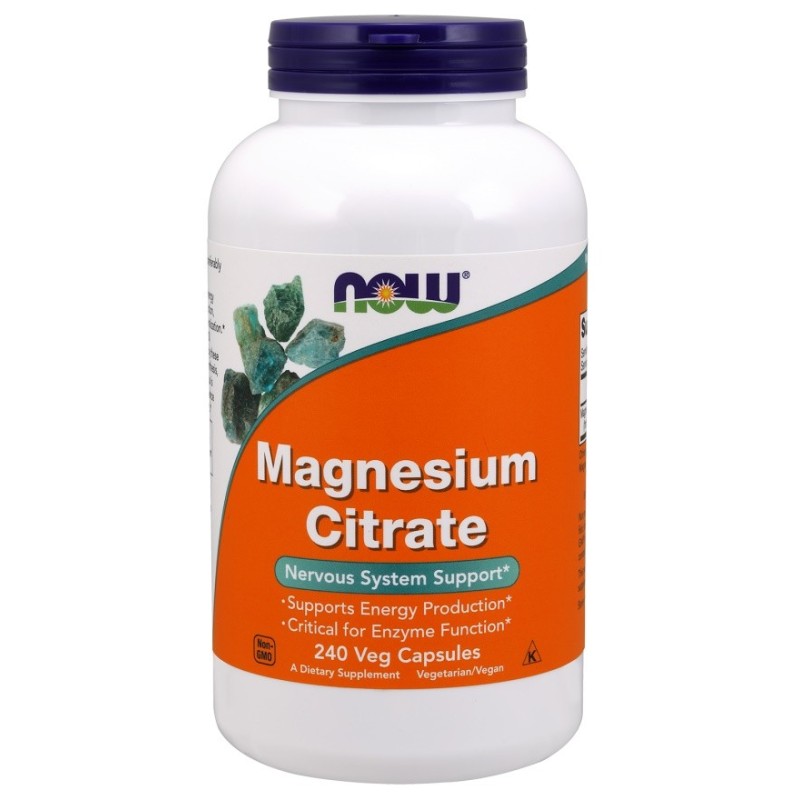 Magnesium Citrate 400mg 240 vcaps NOW Foods