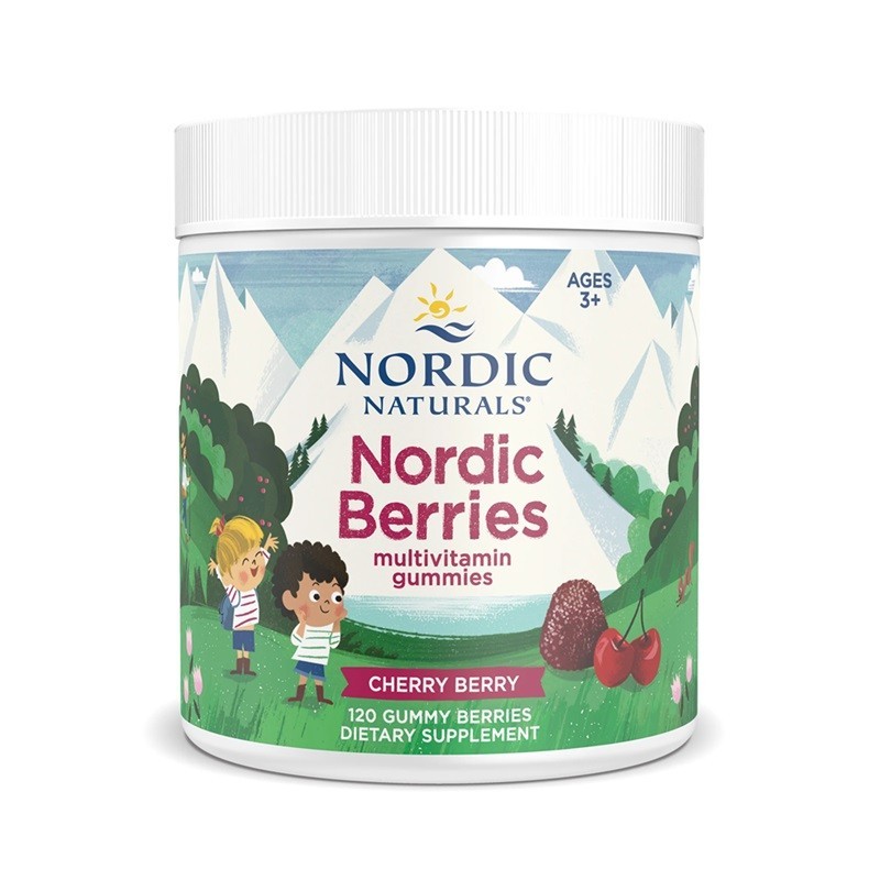 Nordic Berries Multiwitamina Smak Wiśniowo-Jagodowy 120 żelków Nordic Naturals
