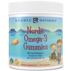 Nordic Omega-3 82mg Tangerine Treats 120 gummies Nordic Naturals
