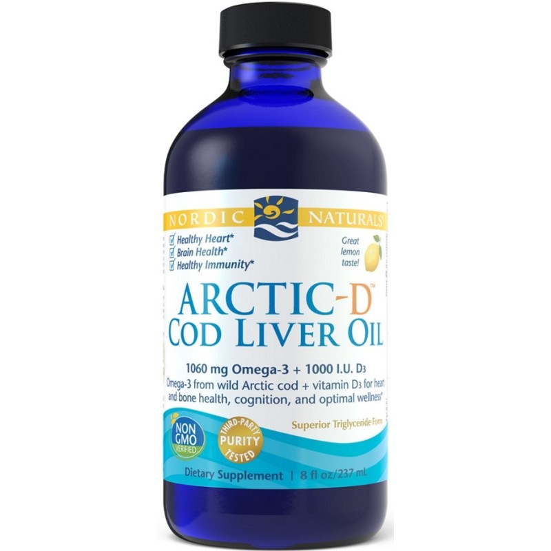 Arctic-D Cod Liver Oil Lemon 237ml Nordic Naturals