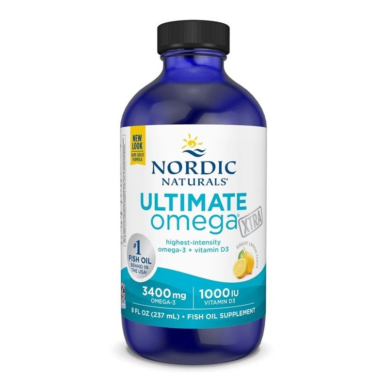 Ultimate Omega Xtra 3400mg Lemon 237ml Nordic Naturals