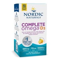 Complete Omega-D3 565mg Lemon 120 softgels Nordic Naturals