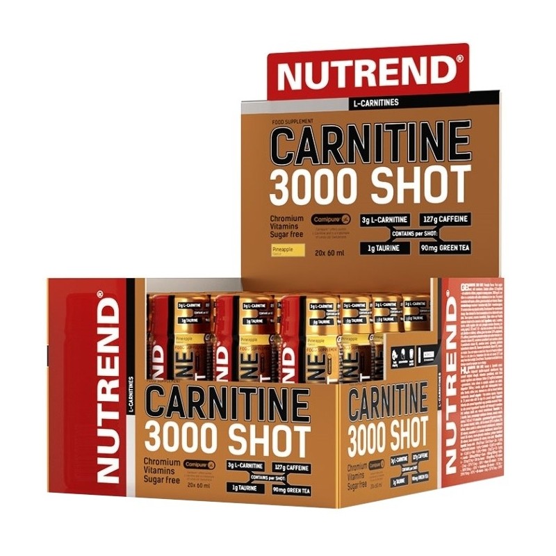 Carnitine 3000 Shot Orange 20 x 60ml Nutrend|4ecoshop