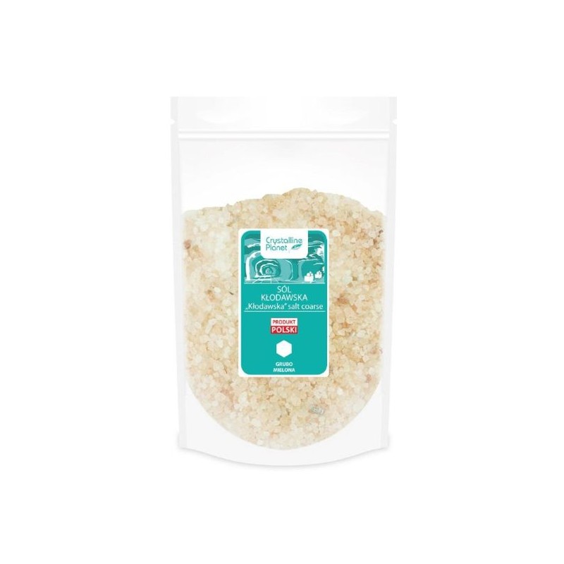 Sól Kłodawska Grubo Mielona NIERAFINOWANA, NIEJODOWANA 1kg Crystalline Planet