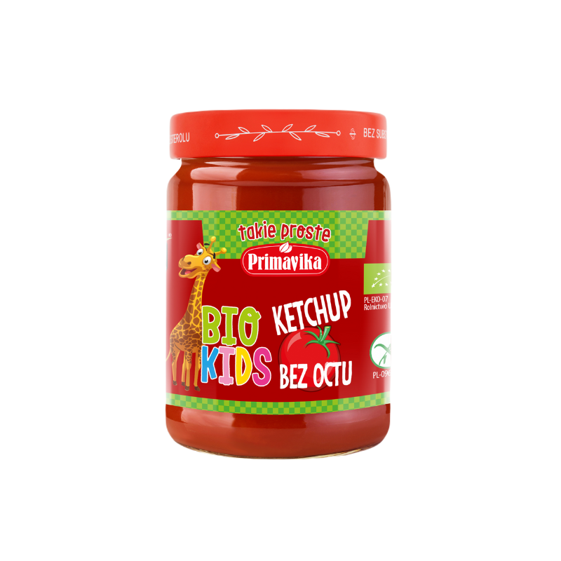 Organic Vinegar Free Ketchup for Children 315g Primavika