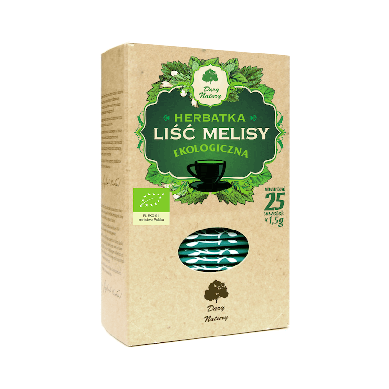 Herbatka Liść Melisy BIO 25 x 1,5g (37,5g) Dary Natury