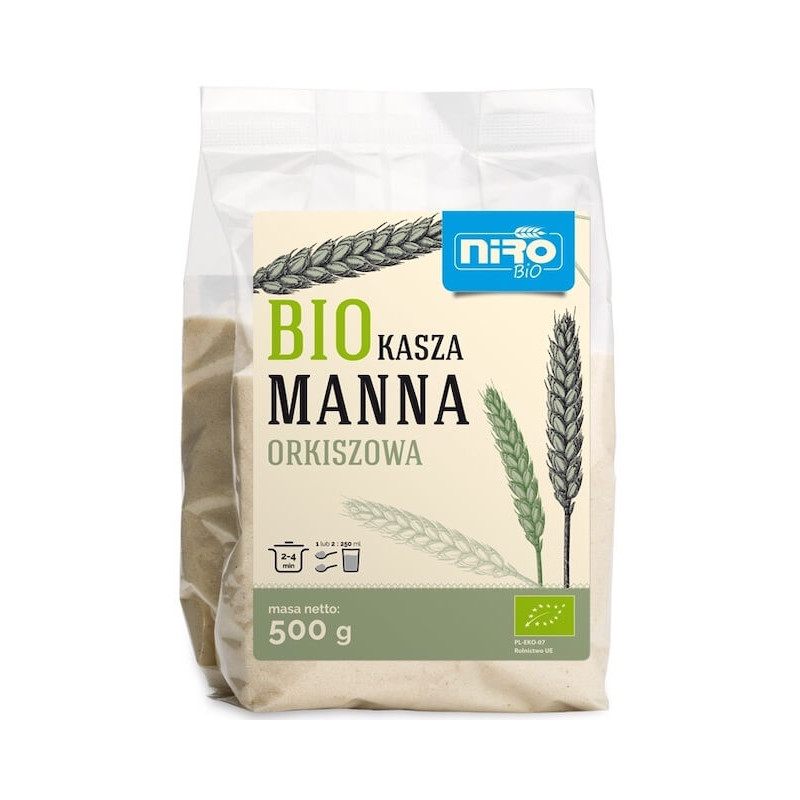 Kasza manna orkiszowa BIO 500g Niro
